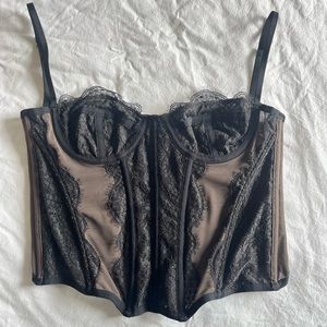 Urban Outfitters Out From Under Modern Love Corset -black